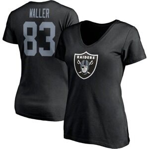 Fanatics Raiders Waller 83 Jersey T-Shirt NFL Football V-Neck Medium NWT‎
